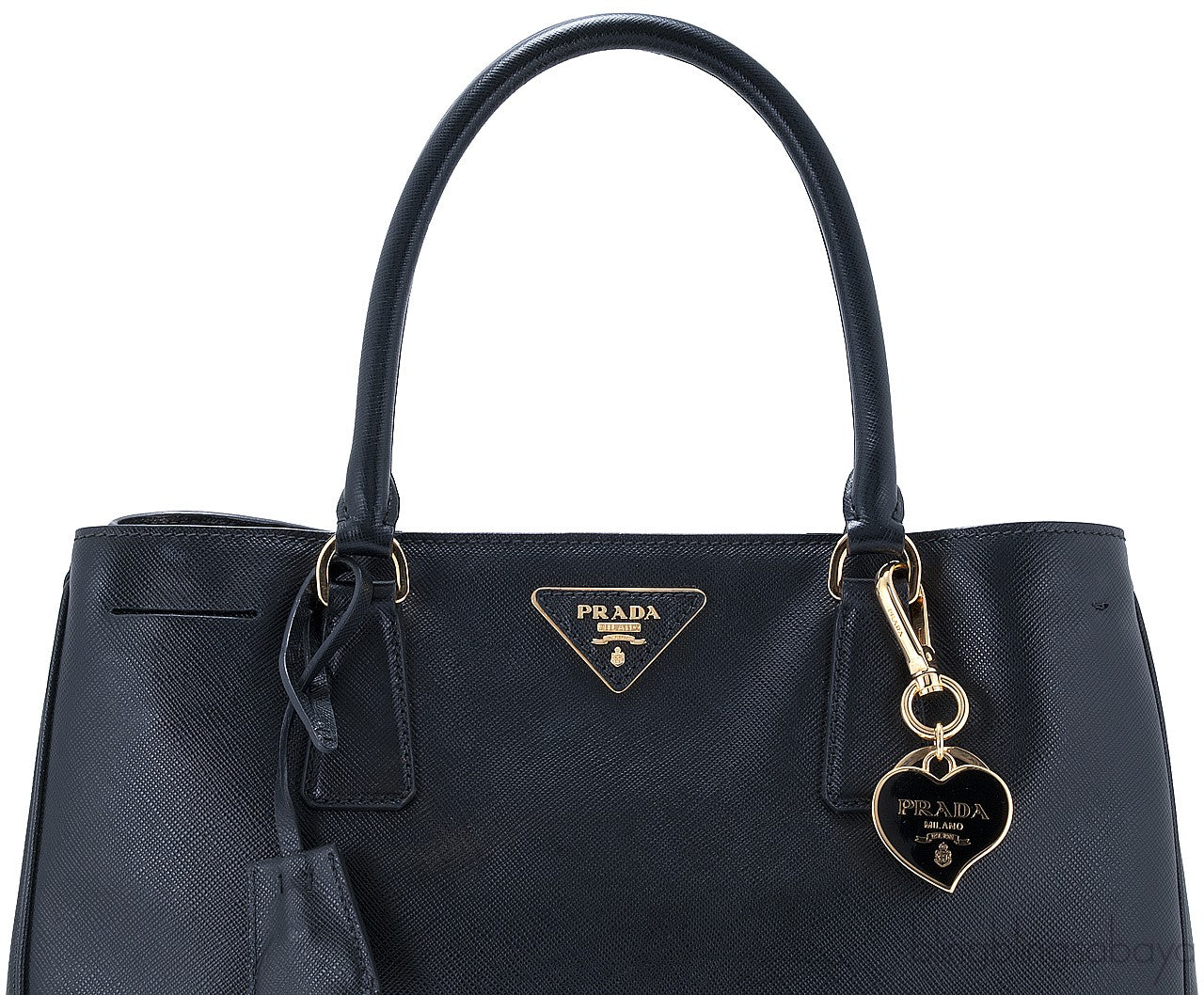 Black Saffiano Lux Leather Tote