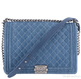 Quilted Le Boy Denim Jumbo Flap Bag