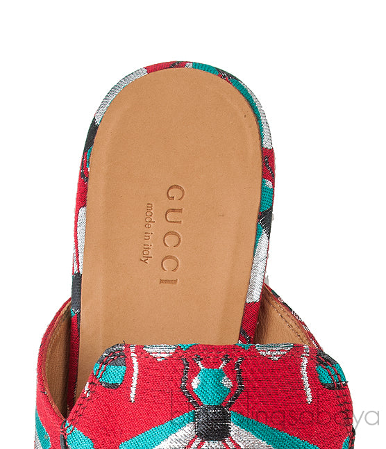 Bee Jacquard Princetown Sandals