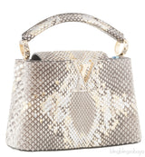 Capucines Gold Python Mini