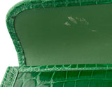 Jige Crocodile Emerald Green Patent