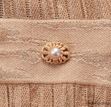 Chanel Gold Ribbed Knit Maxi Dress