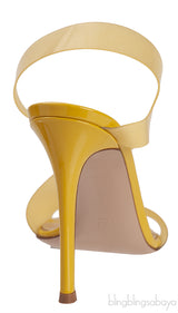 Yellow Metropolis PVC Slingback Sandals
