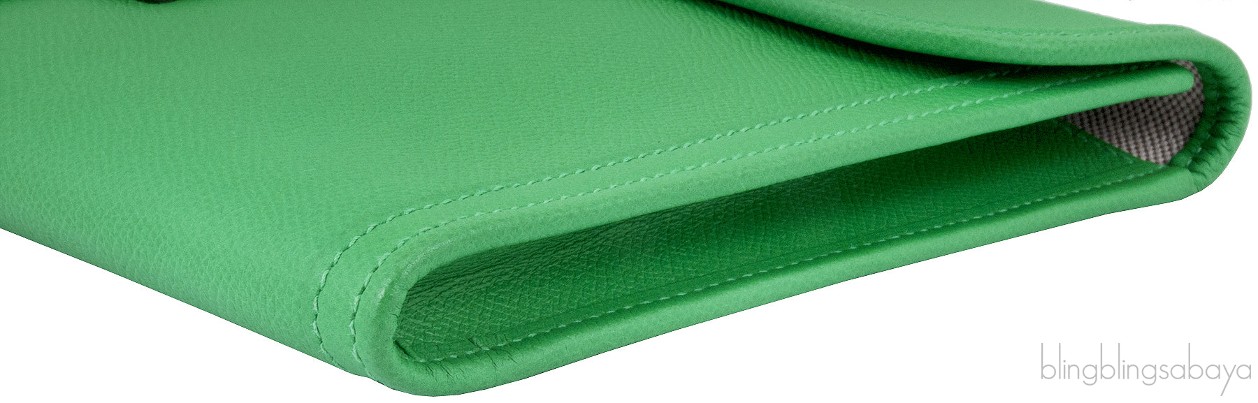 Jige Envelope Bamboo Green Clutch