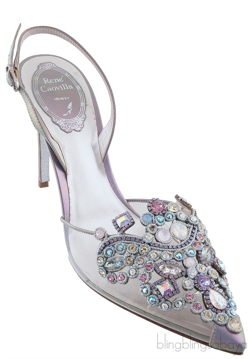 Veneziana Strass PVC Slingback