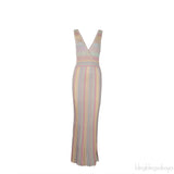Mylene Striped Knit Maxi Dress