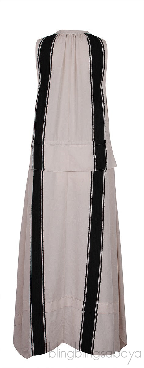 Penelope Striped Crêpe Midi Dress