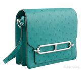 Mini Sac Roulis 18 Ostrich Vert Verone