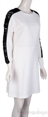White Cut-out Sleeves Mini Dress