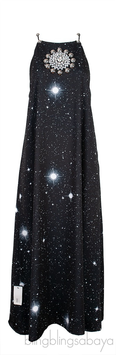 Black Crystal Halterneck Dress