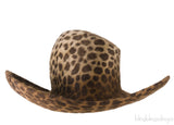 Leopard Print Wide Brim Hat