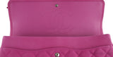 Fuchsia Pink Caviar Maxi Flap Bag