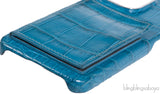 Card Holder Blue Crocodile iPhone 15 Pro Max Case