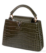 Capucines BB Crocodile Kaki Bag