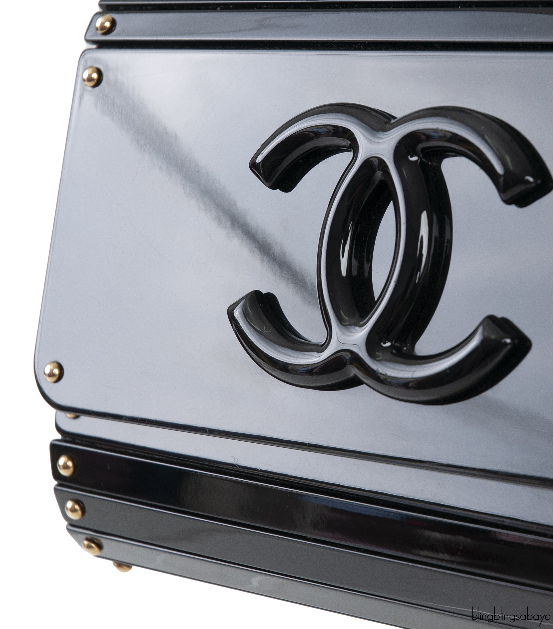 Black Hard Clutch Shoulder Bag