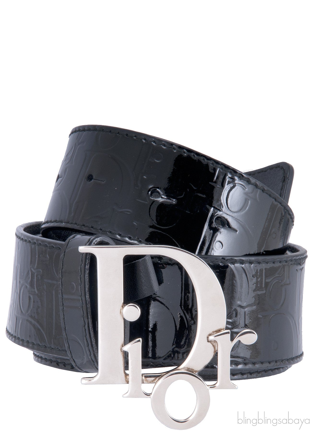 Black Patent Dior Belt