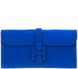 Jige Elan Blue Electric Crocodile Clutch