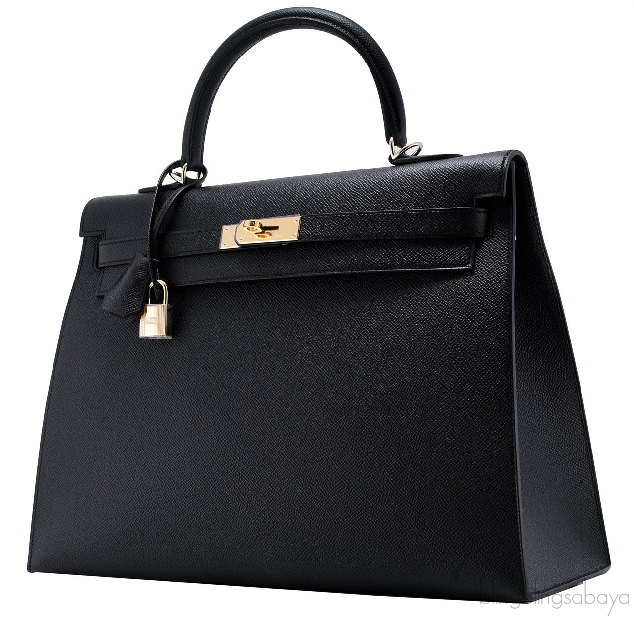 Kelly 35 Black Sellier Epsom GHW