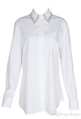 Crystal Embellished White Shirt