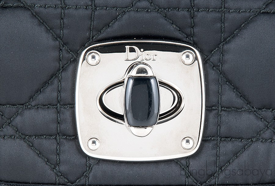 Charming Lock Black Satin Bag