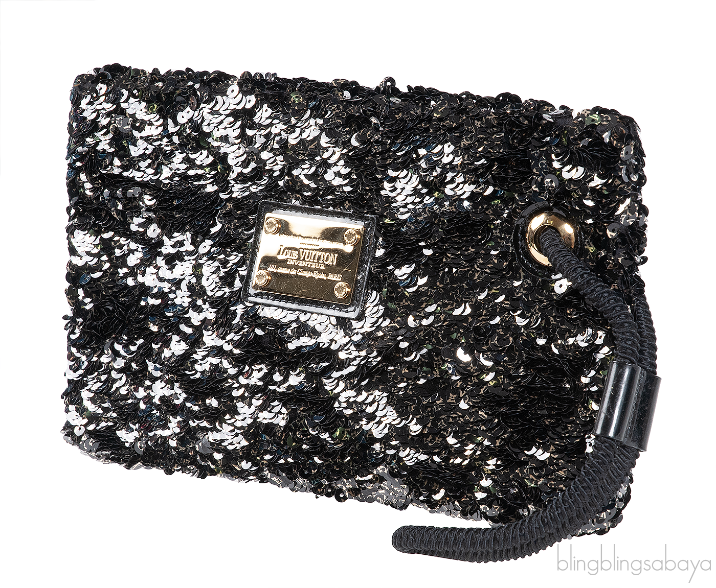 Sequin Black Pochette Rococo
