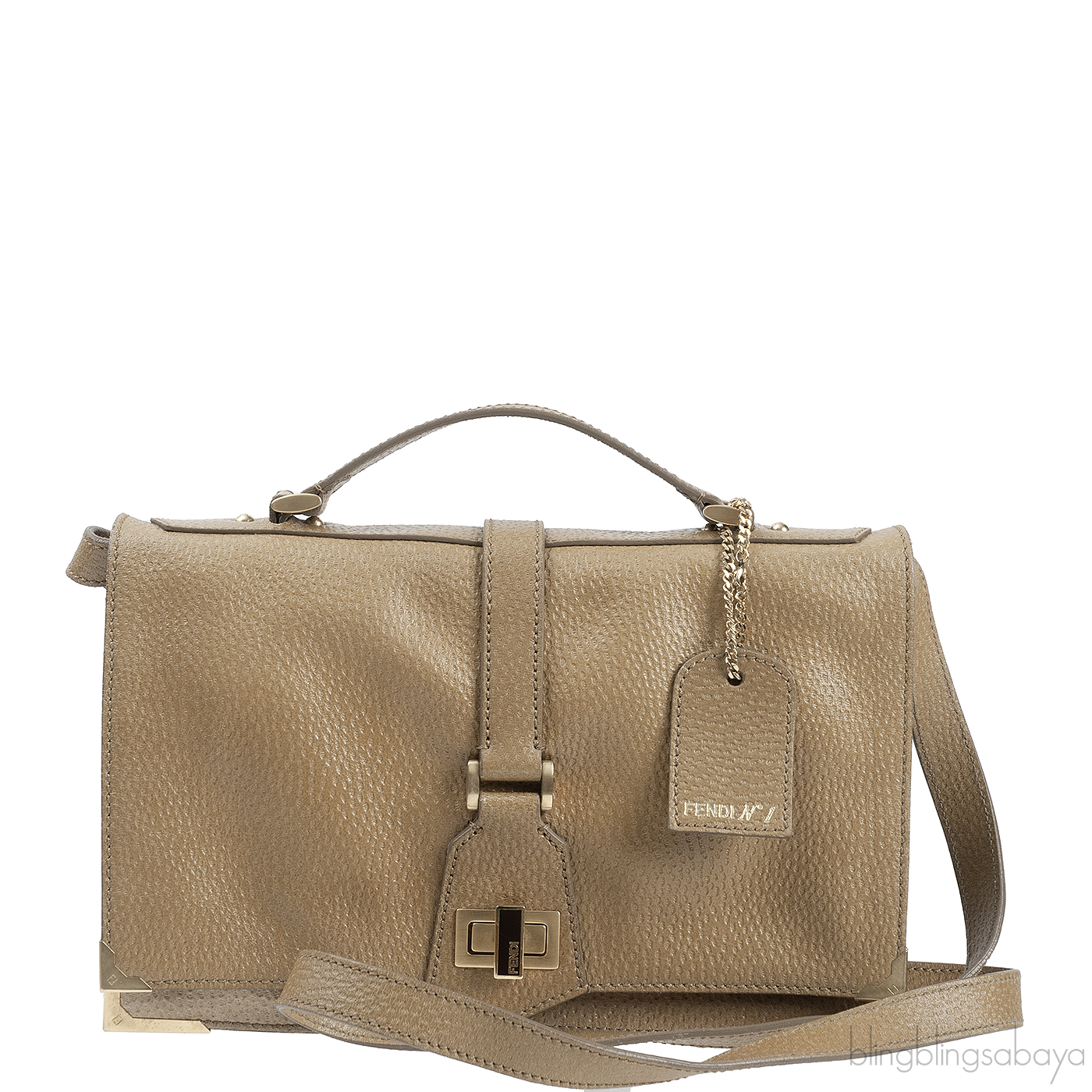 Fendi Brown Clutch Shoulder Bag