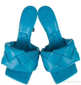Blue Lido Intrecciato Mules