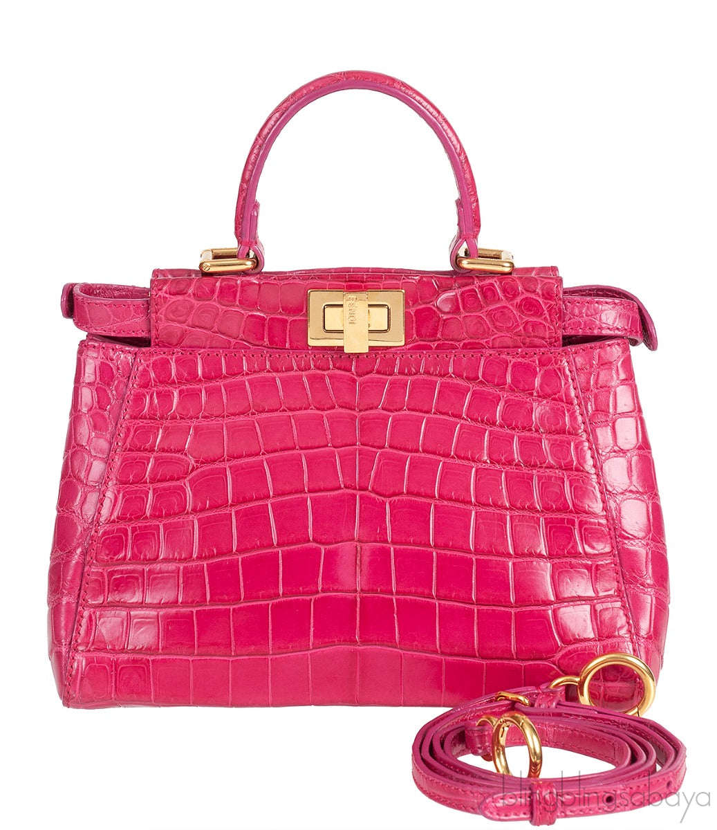 Fuchsia Crocodile Mini Peekaboo