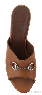 Brown Horsebit Mule