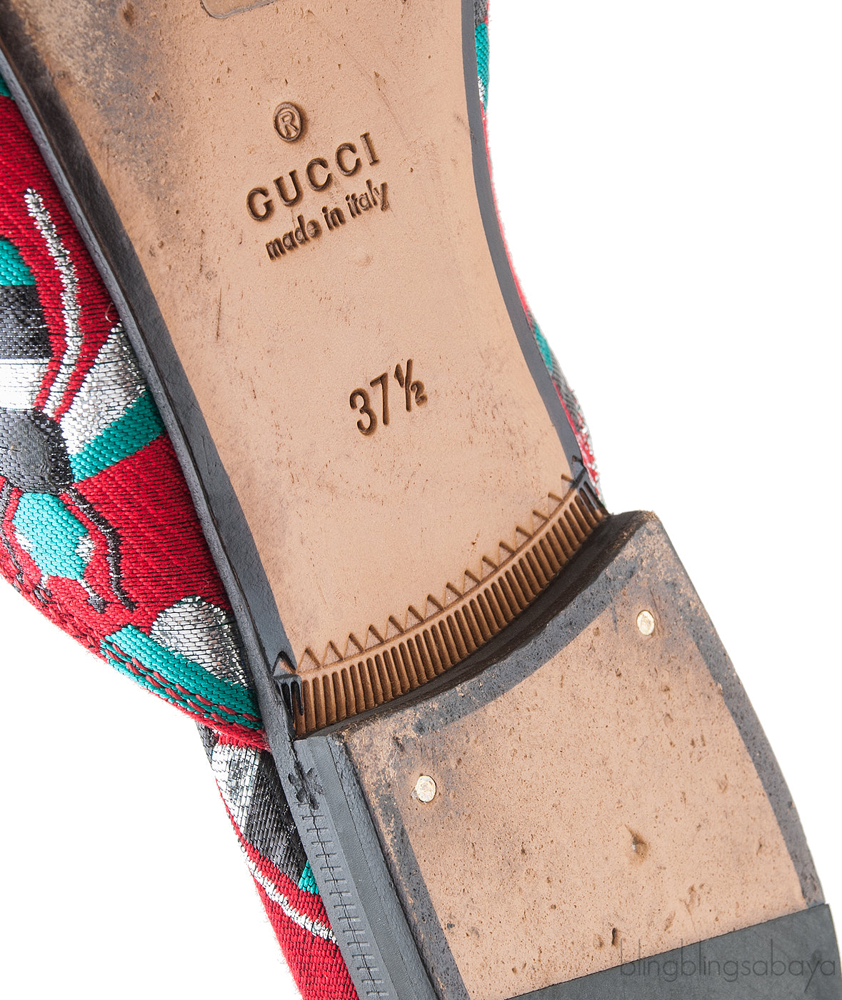 Bee Jacquard Princetown Sandals