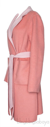 Reversible Bi-color Belted Coat