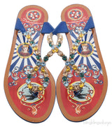 Bejeweled Flat Leather Thong
