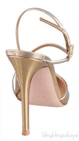 Gold Metallic Slide Mule