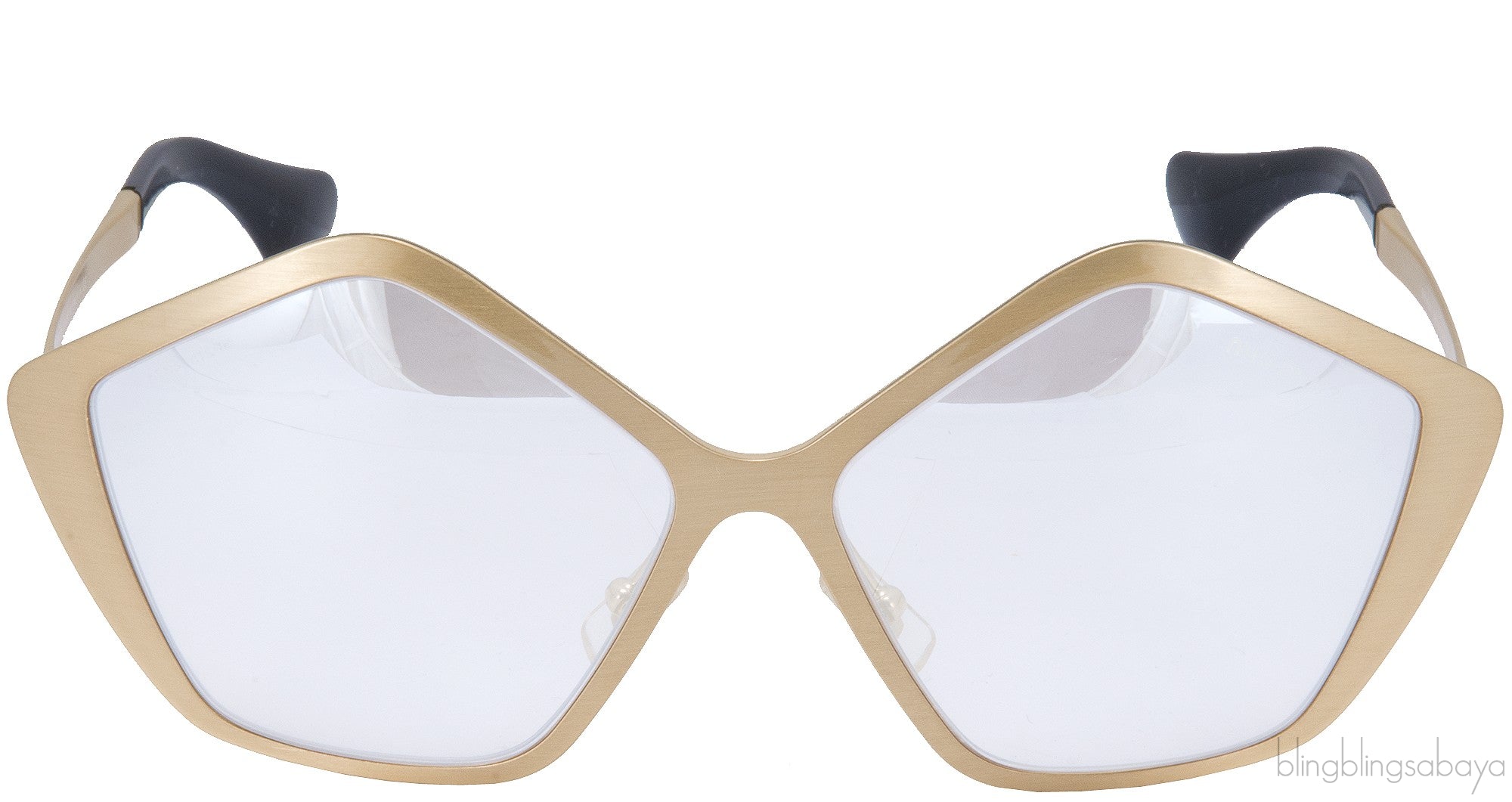 SMU53N Geometric Gold Sunglasses