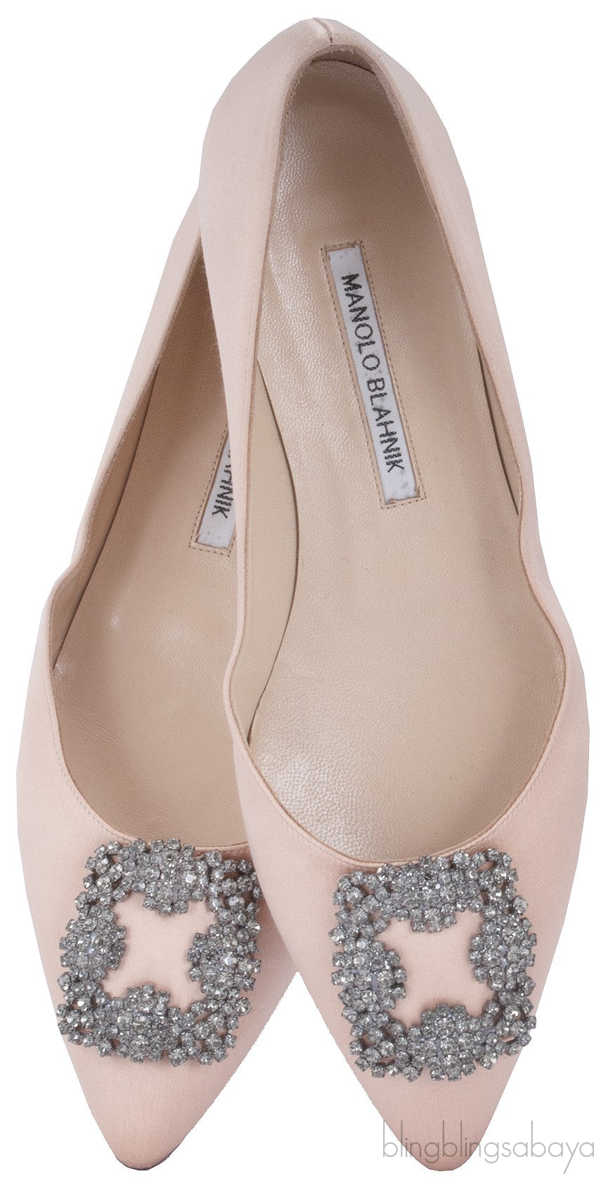 Hangisi Nude Satin Flat