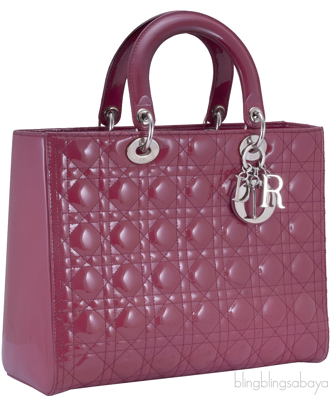 Patent Pinkish Red Lady Dior