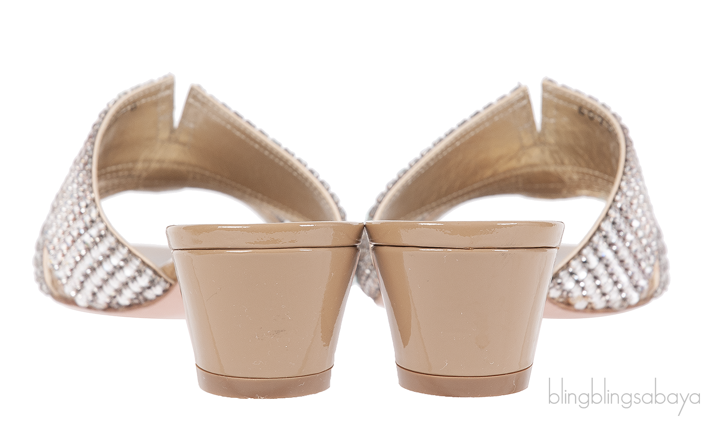 Gina Silver Crystal Nude Utah Sandals