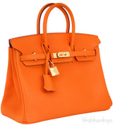 Birkin 25 Orange GHW
