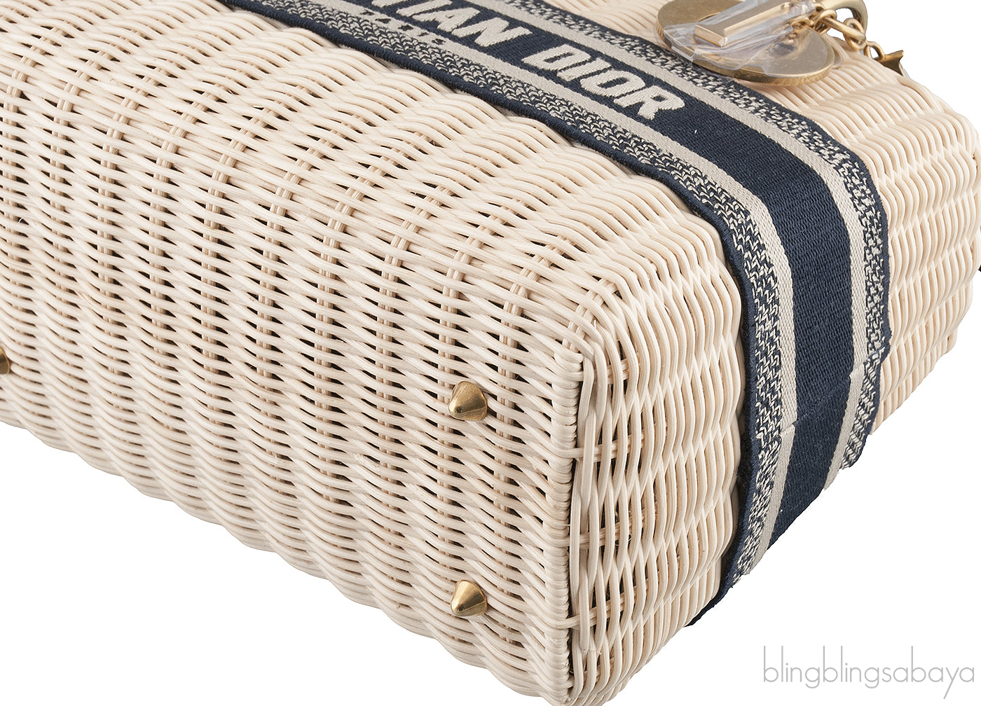 Lady Dior Natural Wicker & Dior Oblique Medium