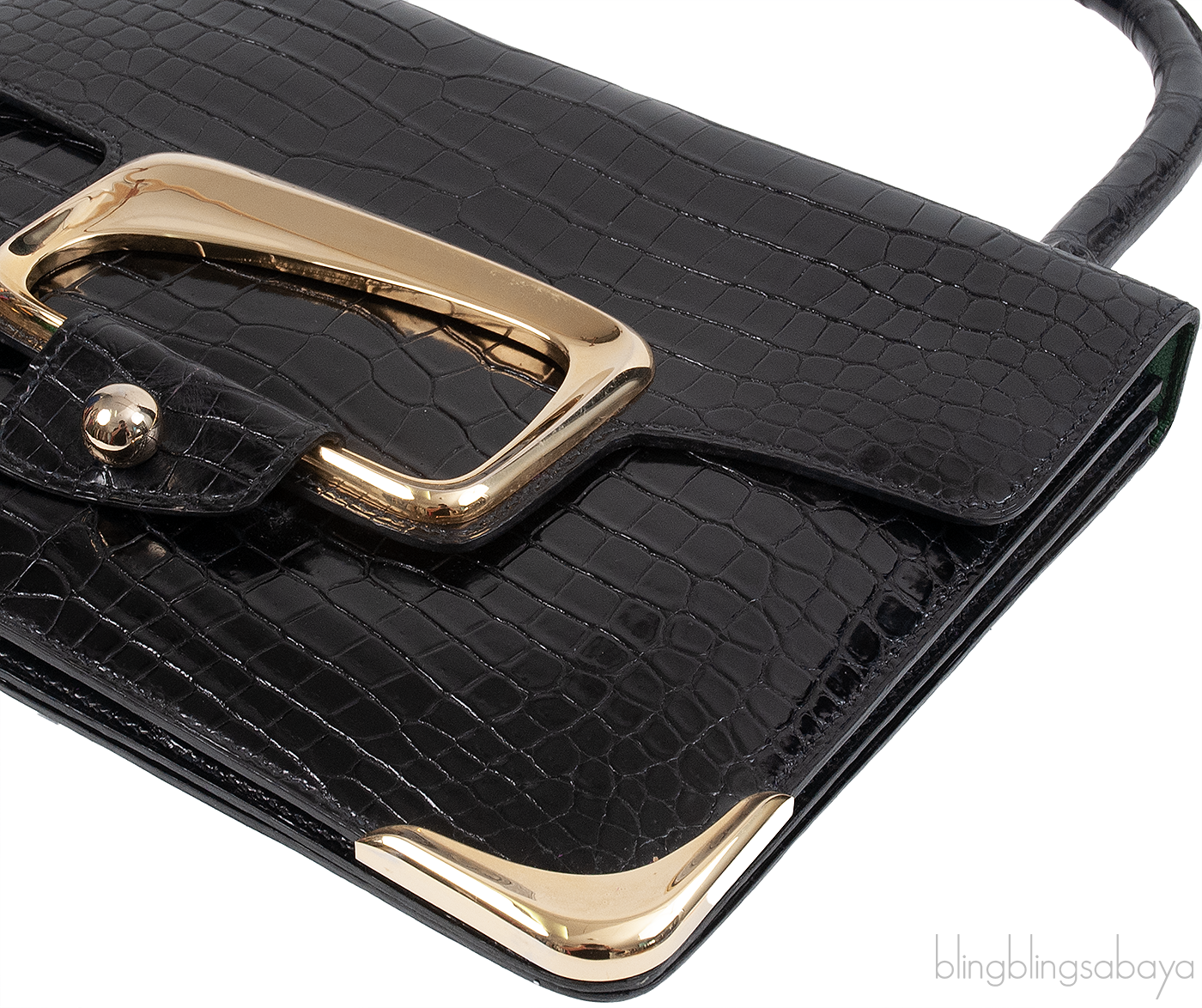 Stephane Rolland Talitha Black Crocodile Bag