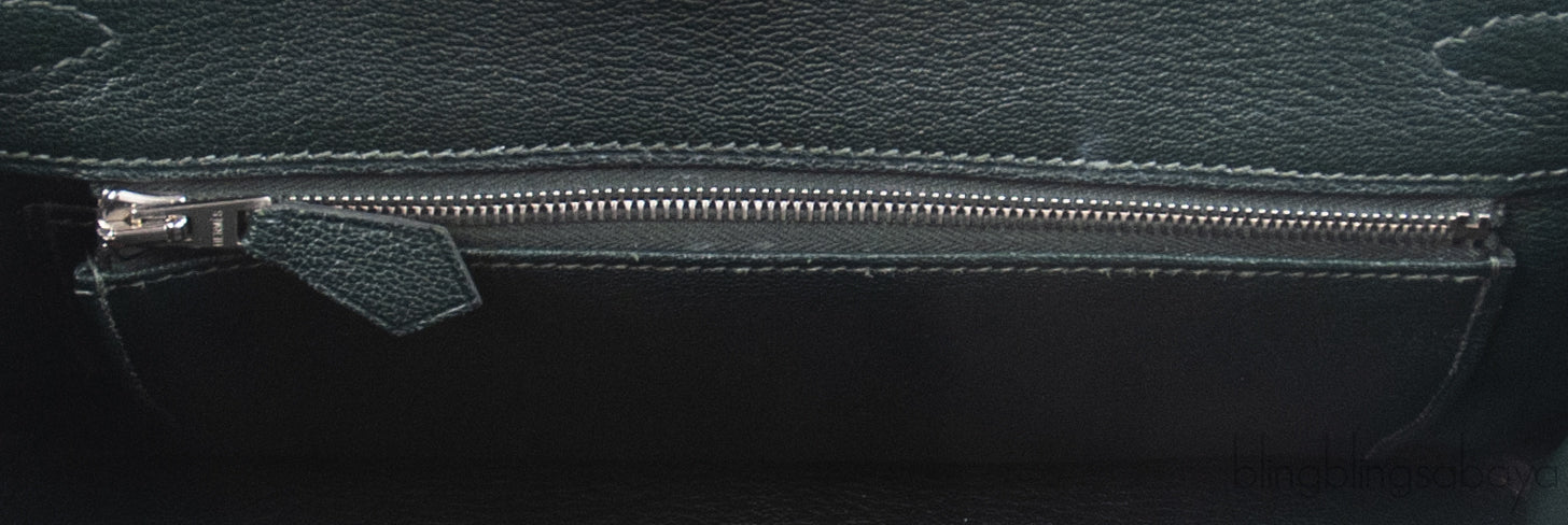Hermes Birkin 25 Vert Cypress Matte Alligator PHW