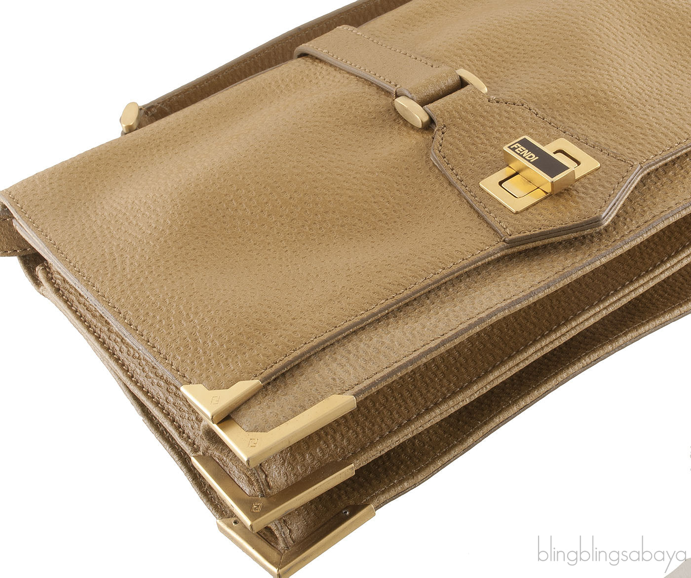 Fendi Brown Clutch Shoulder Bag