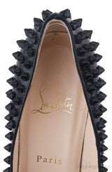 Pigalle Spikes Black Patent Pump