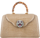 Thiara Bamboo Handle Crocodile Bag