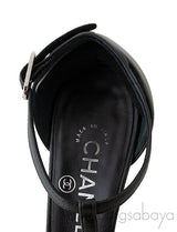 Chanel Black CC Chain Platform Heels