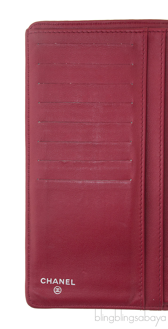 CC Red Crocodile Bi-fold Wallet