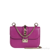 Fuchsia Rockstud Glam Shoulder Bag
