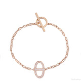 Hermes Chaine d\'ancre Contour Rose Gold Diamond Bracelet