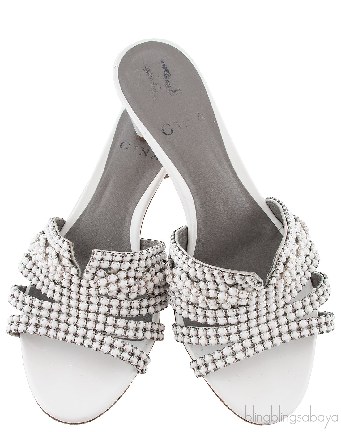 Galaxy White Heeled Sandals