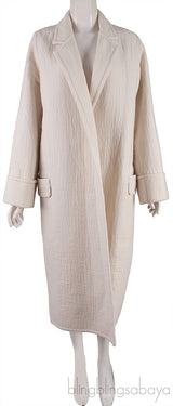 Off-White Open Front Coat